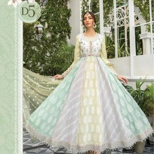 Two piece MARIA B LAWN EMBROIDERED SHIRT AND DUPATTA